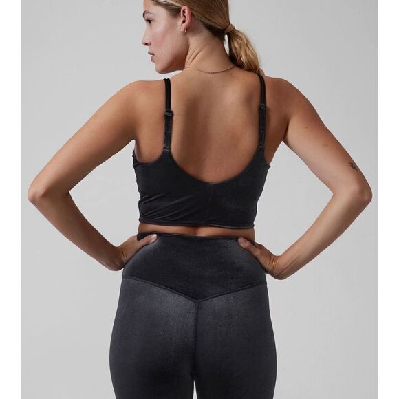 Athleta Elation v neck velvet black M - Picture 2 of 5